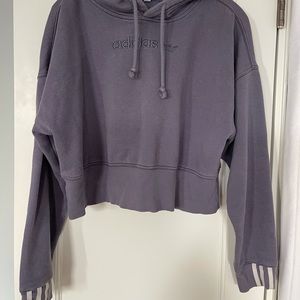 Full adidas sweat suit dusty blue color